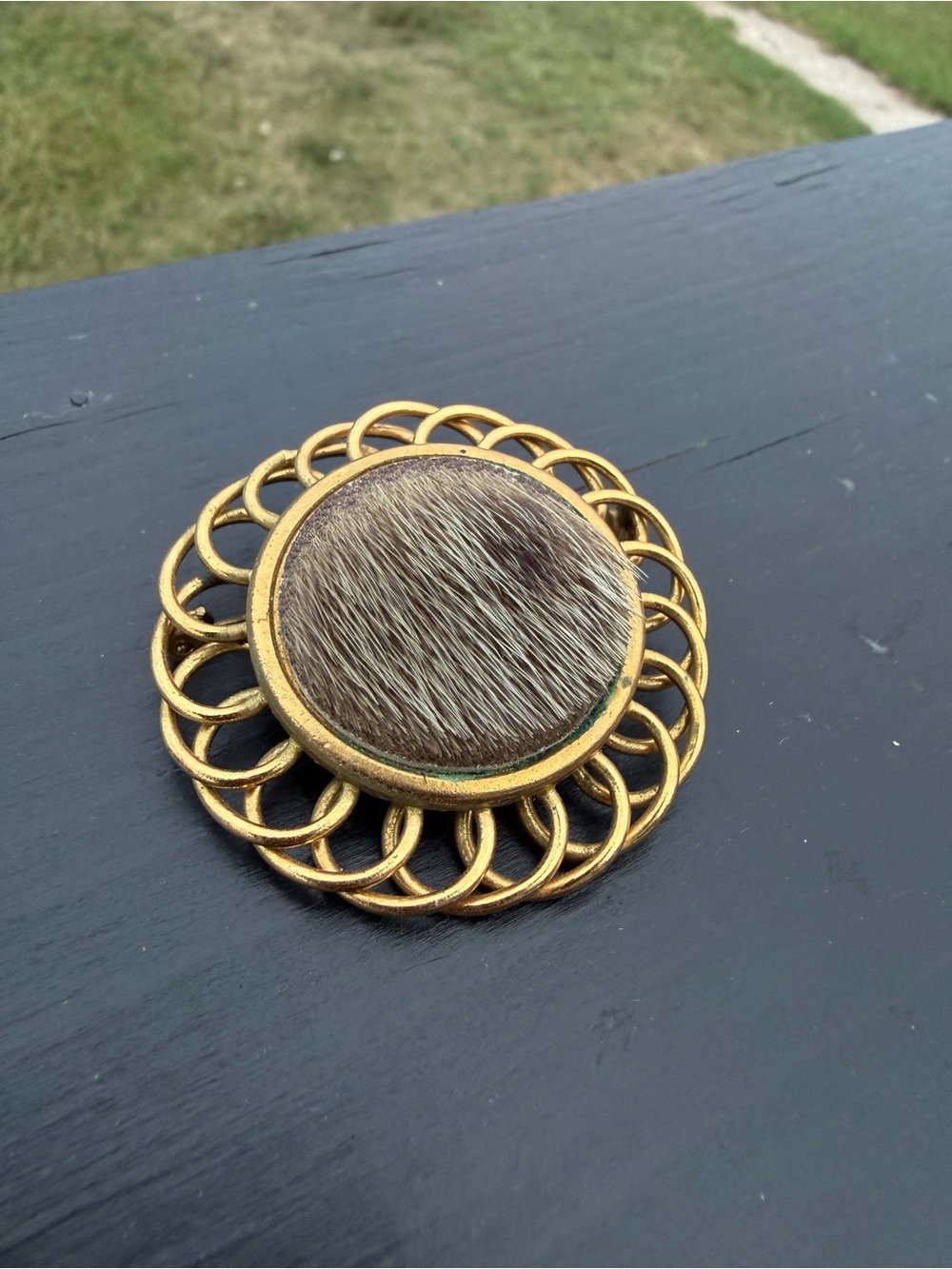 Vintage Horse Hair Brooch